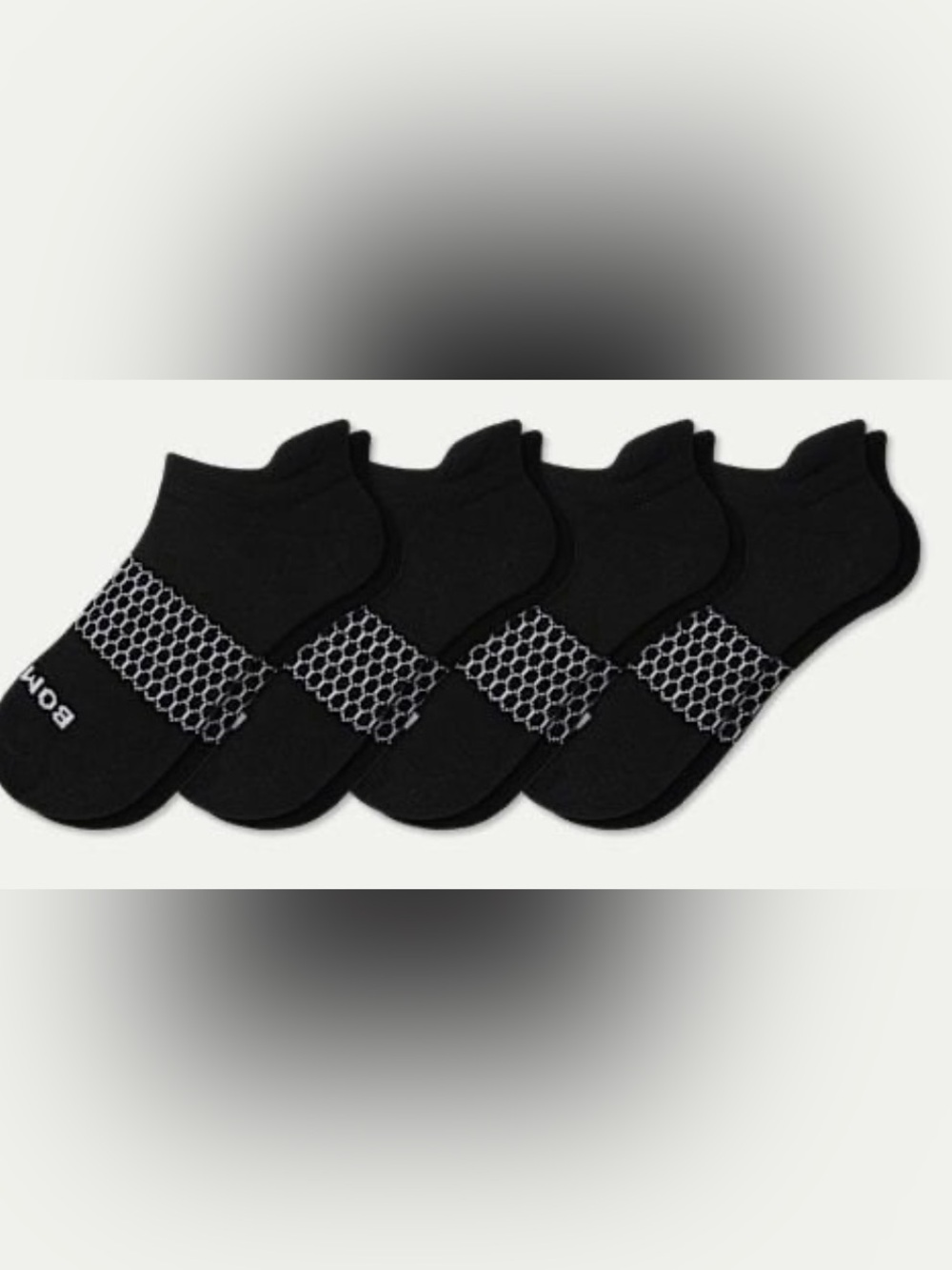 Bombas Men's Black Large No-Show Socks - 4 Pack
